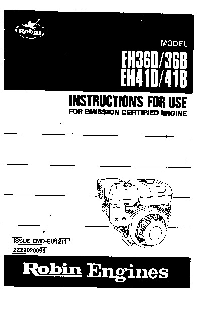 Subaru Robin EH41 Manual del Usuario pdf Subaru