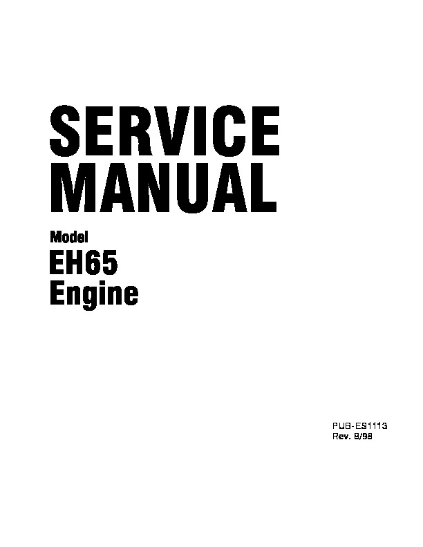 Subaru Robin EH63 Manual de Servicio pdf Subaru