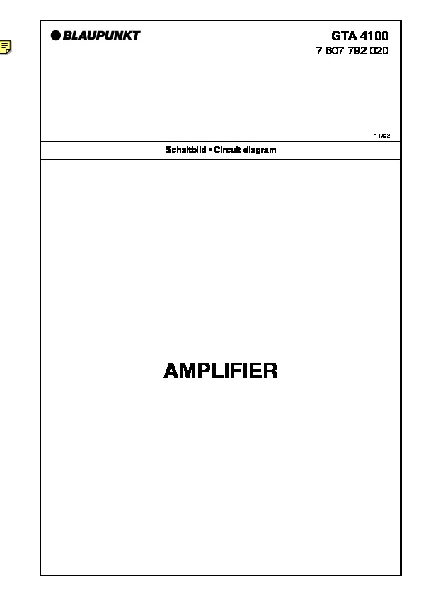 AMPLIF BLAUPUNKT GTA4100  pdf AMPLIF BLAUPUNKT GTA4100  pdf