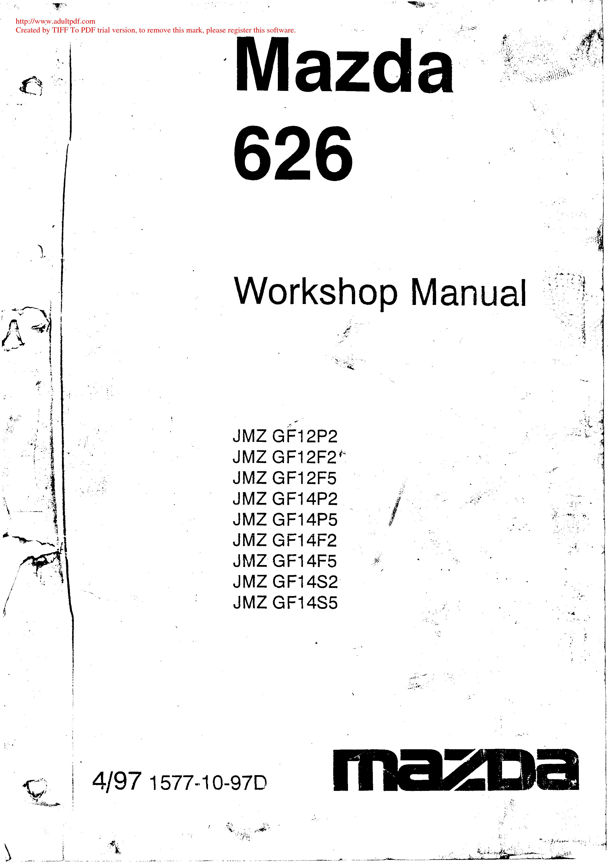 Mazda 626 Workshop Manual De Taller Pdf Mazda Mazda