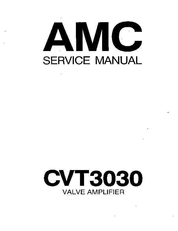 AMC CVT3030 pdf AMC CVT3030 pdf
