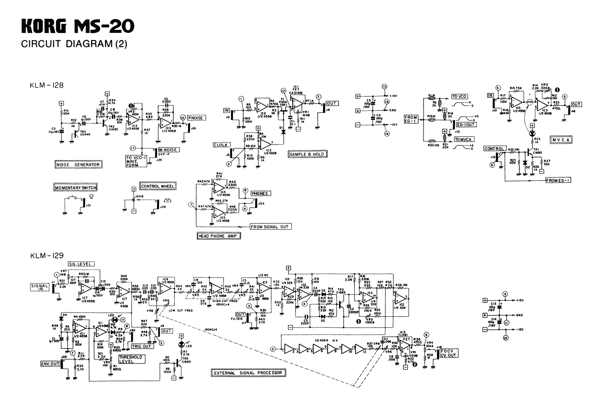 KORG MS-20 Synthesizer service manual part4.gif