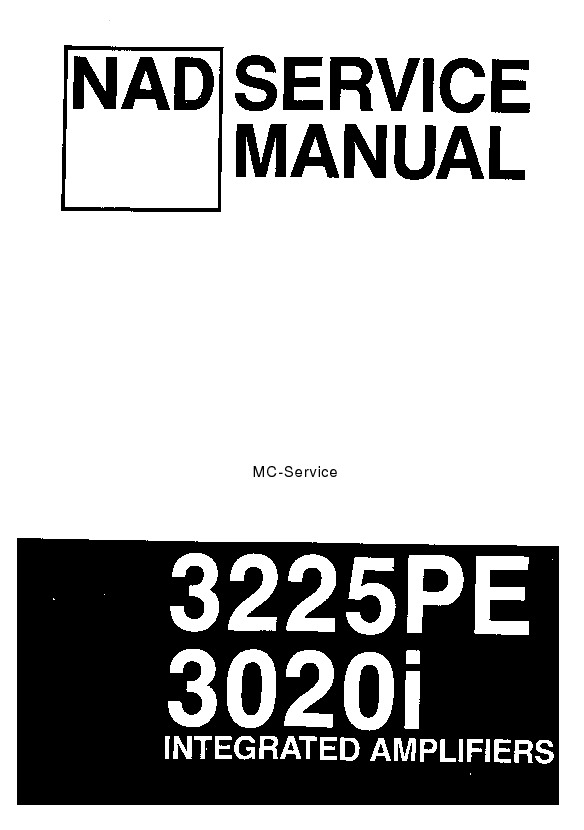 NAD 3225PE 3020i Service Manual pdf NAD 3225PE 3020i Service Manual pdf