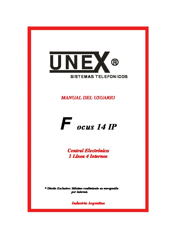 CENTRAL UNEX F14 pdf CENTRAL UNEX F14 pdf
