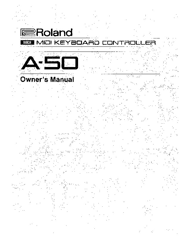 Roland A 50 Manual del Usuario pdf Roland A 50 Manual del Usuario pdf