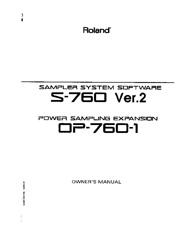 Roland SP 760 V2 Manual del Usuario pdf Roland SP 760 V2 Manual del Usuario pdf