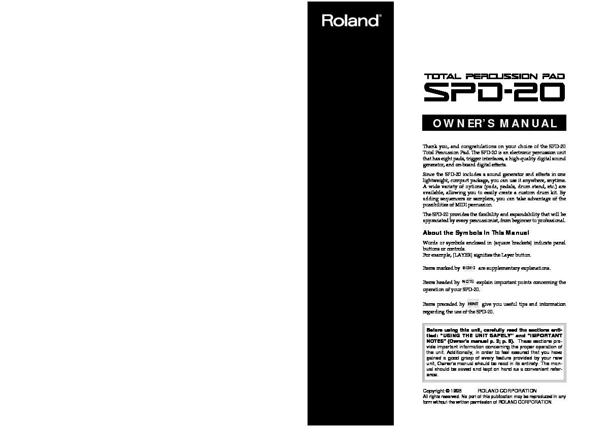roland spd 20 manual