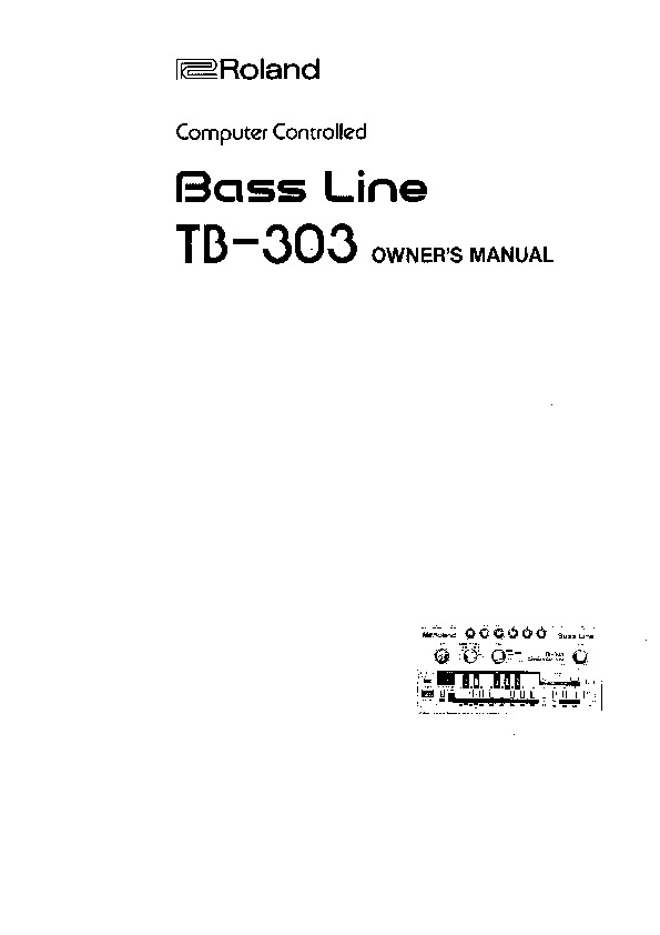 Roland TB 303 Manual del Usuario pdf Roland TB 303 Manual del Usuario pdf