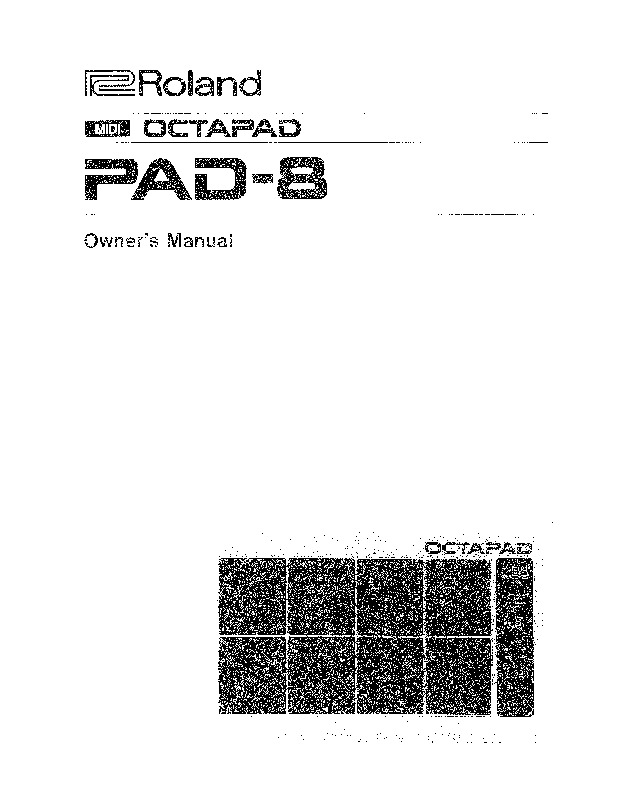 Roland PAD 8 Manual del Usuario pdf Roland PAD 8 Manual del Usuario pdf