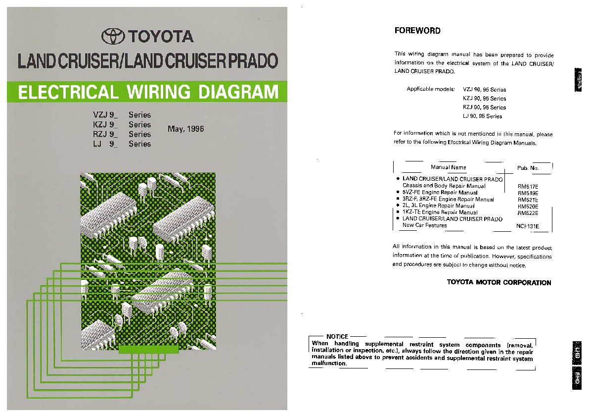 Land Cruiser 1996 Electrical Wiring Diagram1 Pdf Toyota