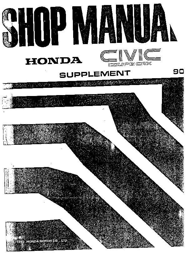 1988 honda crx supplement pdf HONDA
