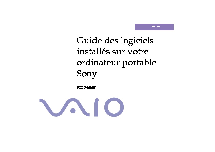 Sony Vaio Manual del Usuario Z600RE S Frances.PDF