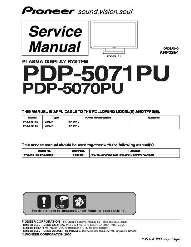downloadManual.pdf PIONEER PDP-5070PU, PDP-5071PU – Diagramasde.com