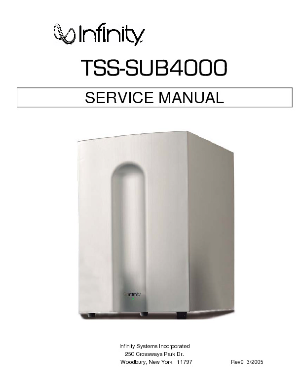 INFINITY tss4000 sub servic emanual.pdf