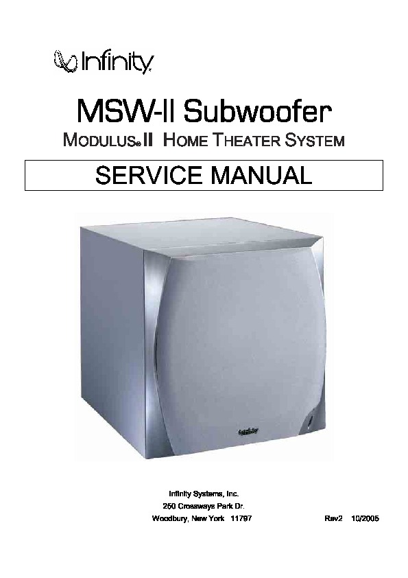 INFINITY MSW II Subwoofer.pdf