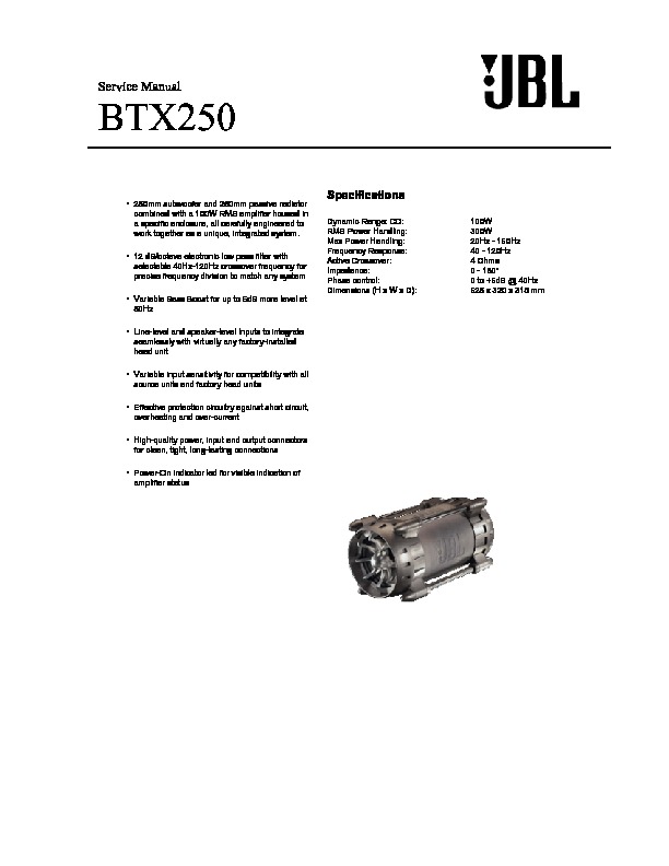 BTX 250 JBL active subwoofer.pdf