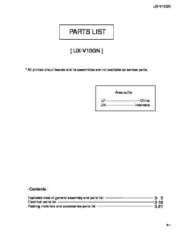 UX V10GN  parts manual.pdf