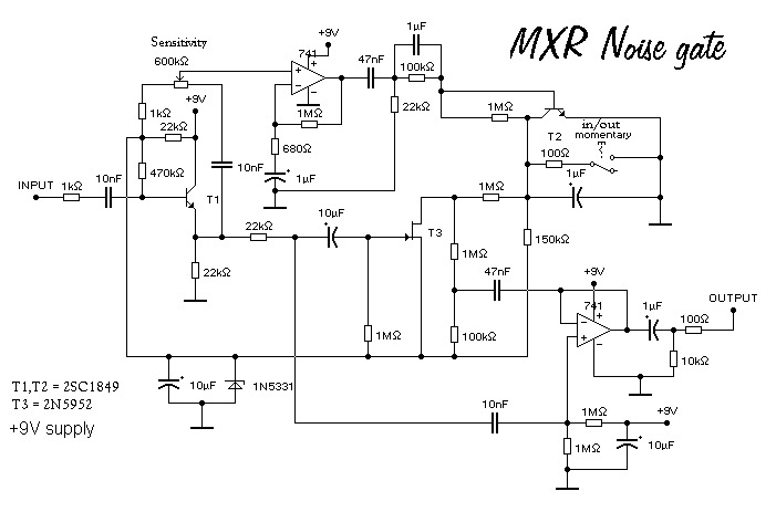 MXR noise gate pedal schematic.pdf