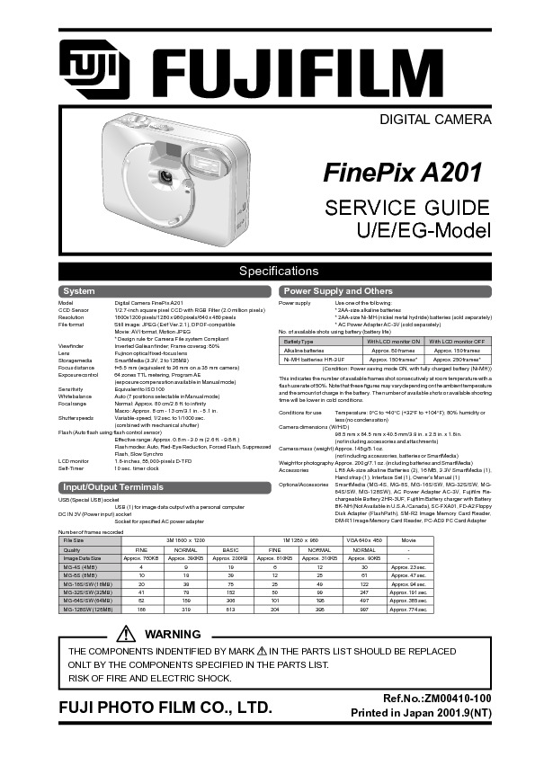FINEPIX A201.pdf FUJIFILM FinePix A201