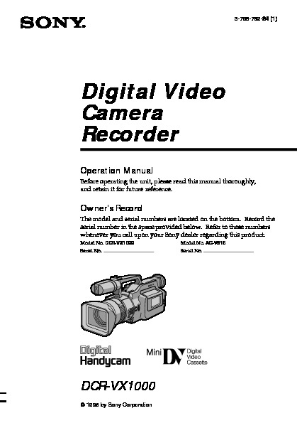 Sony DCR-VX1000 User.pdf