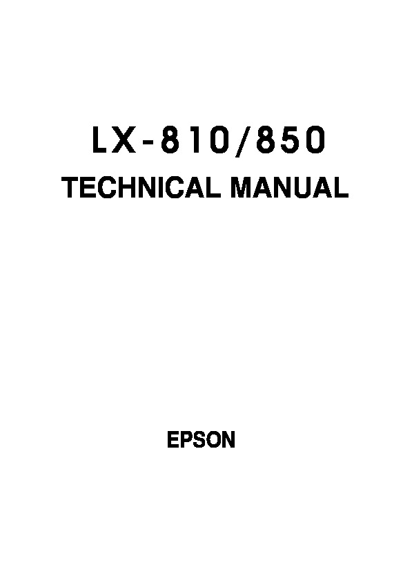Epson LX-810 LX-850 Service Manual.pdf