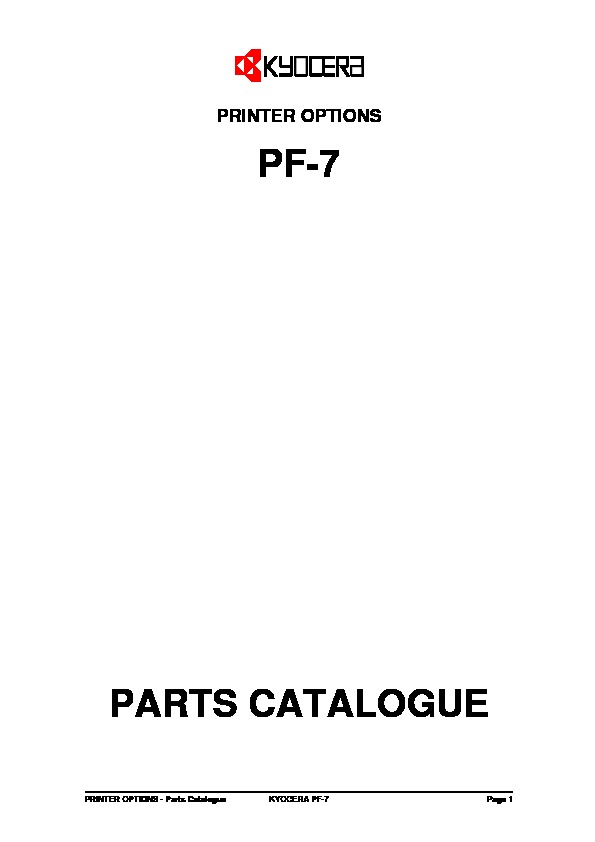 Kyocera Paper Feeder PF-7 Manual de Partes.pdf