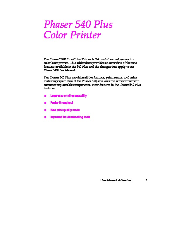 Textronix Phaser 540 User Manual.pdf