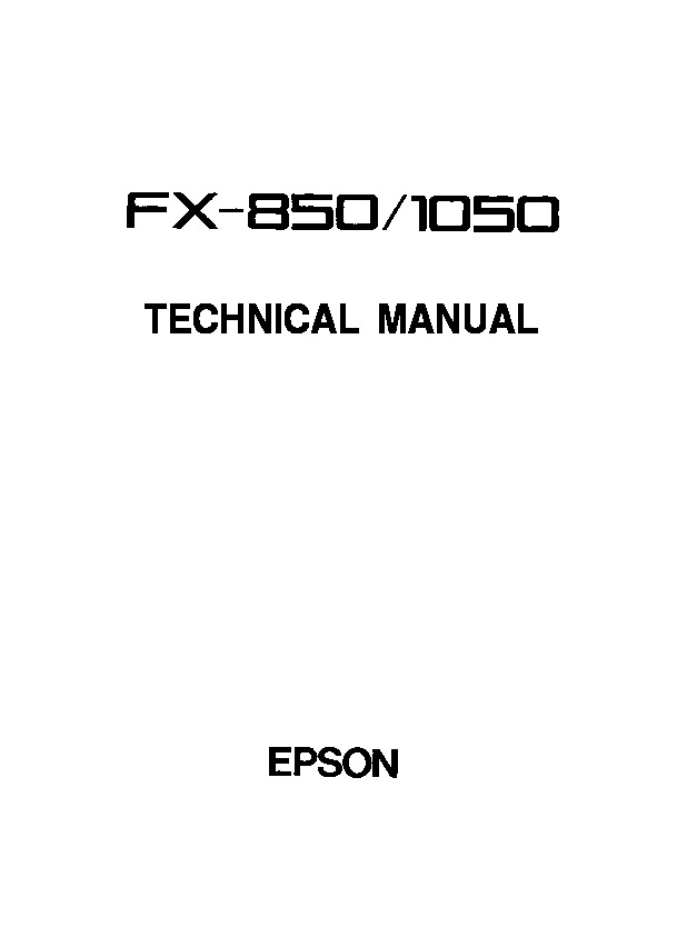 Epson FX-850 FX-1050 Service Manual.pdf