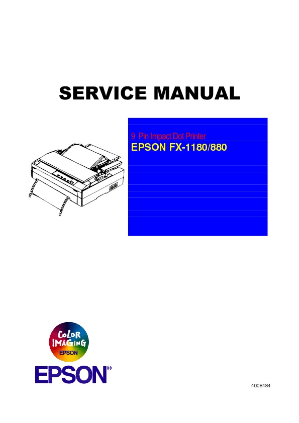 Epson Fx1180 Manual De Servicio Pdf Epson Diagramas Electronicos Y 4952