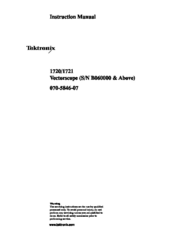 Vectorcospe 1720 tektronix.pdf Tektronix 1720