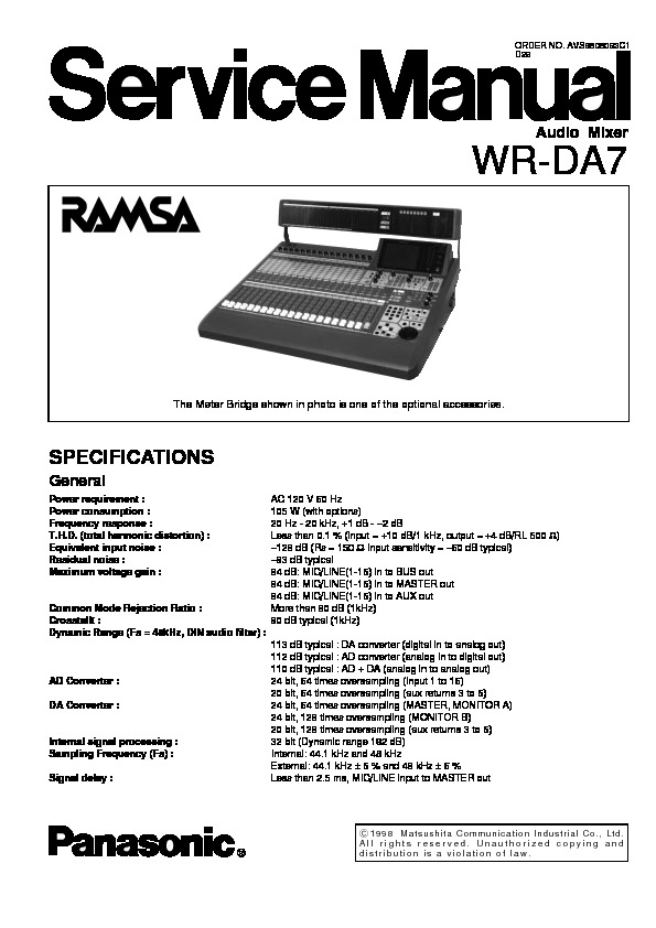 RAMSA Panasonic m1wrda7p audio mixer.pdf