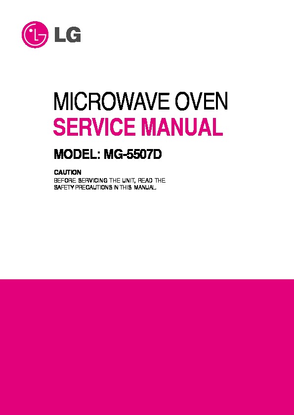Manual de Servicio Microondas LG modelo MG-5507D.pdf