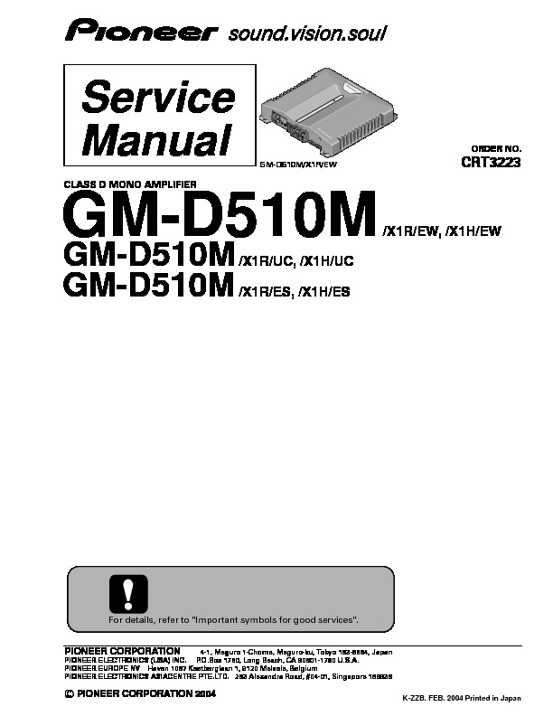 GM-D510M class D mono amplifier.pdf