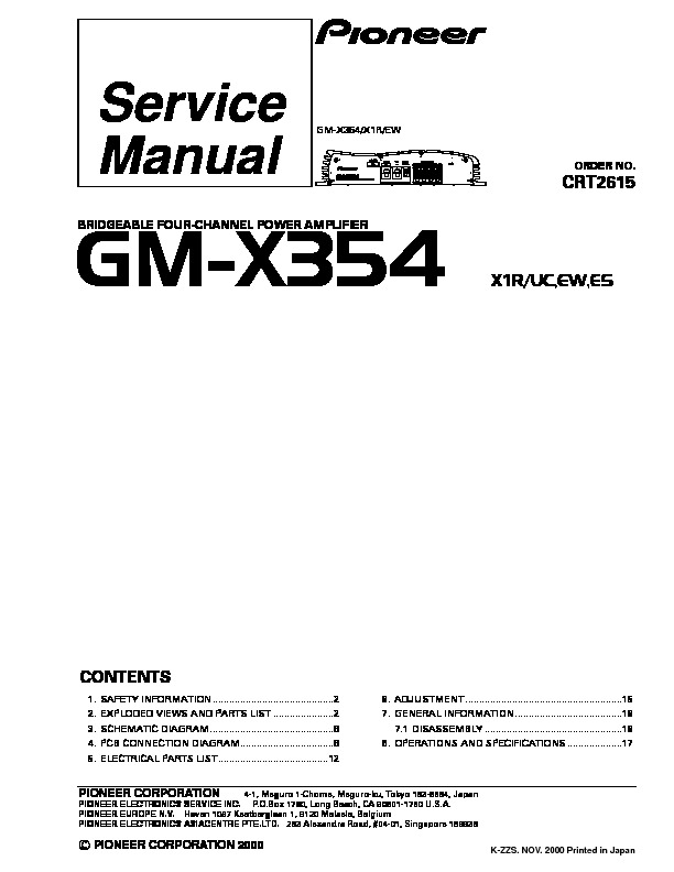 GM X354 bridgeable four channel power amplifier.pdf