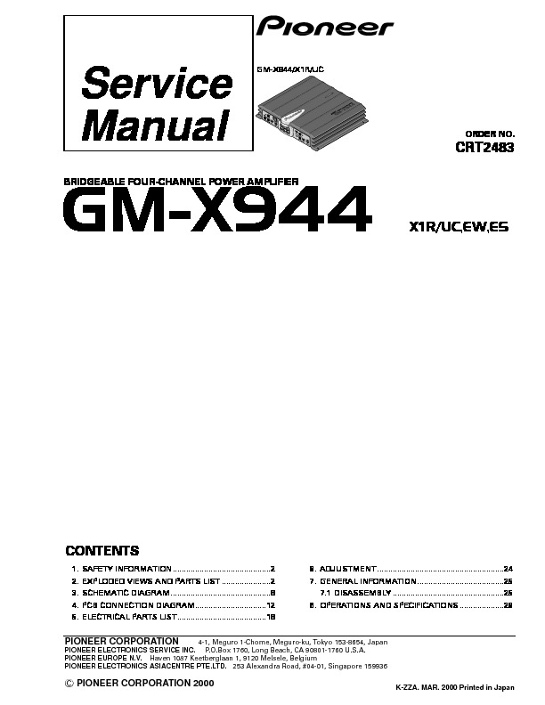 GM X944 bridgeable four channel power amplifier.pdf