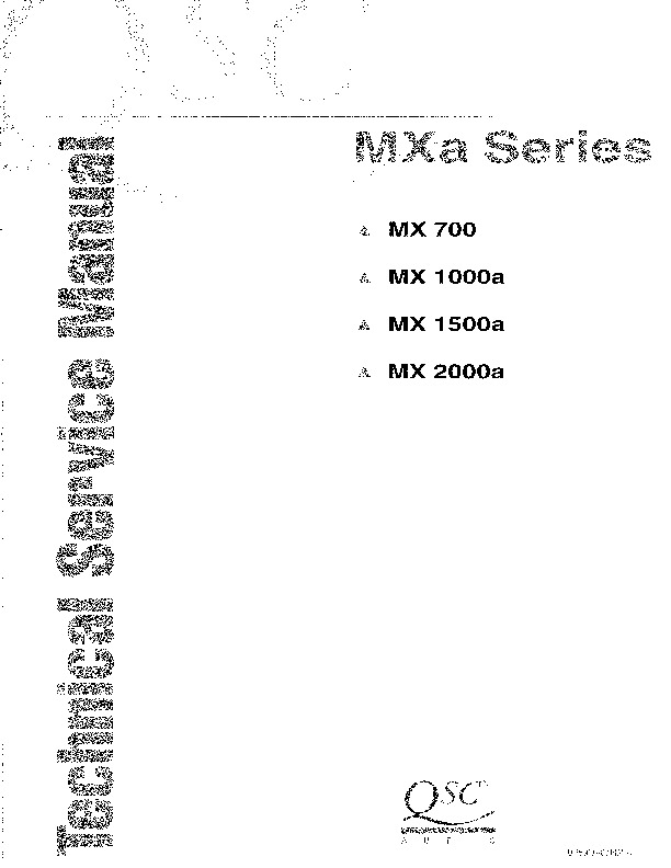 QSC MXa series MX-700 MX-1000 MX-1500 MX-20 Service Manual.pdf
