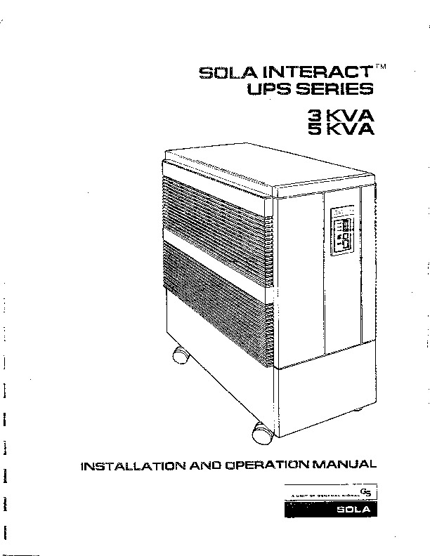 UPS Sola 3KVA 5KVA.pdf SOLA Series 3kva 5kva 3kva