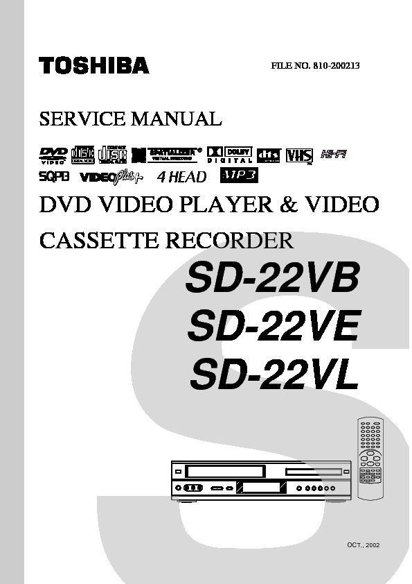 Toshiba SD22VB.pdf TOSHIBA SD-22VB, SD-22VE, SD-22VL