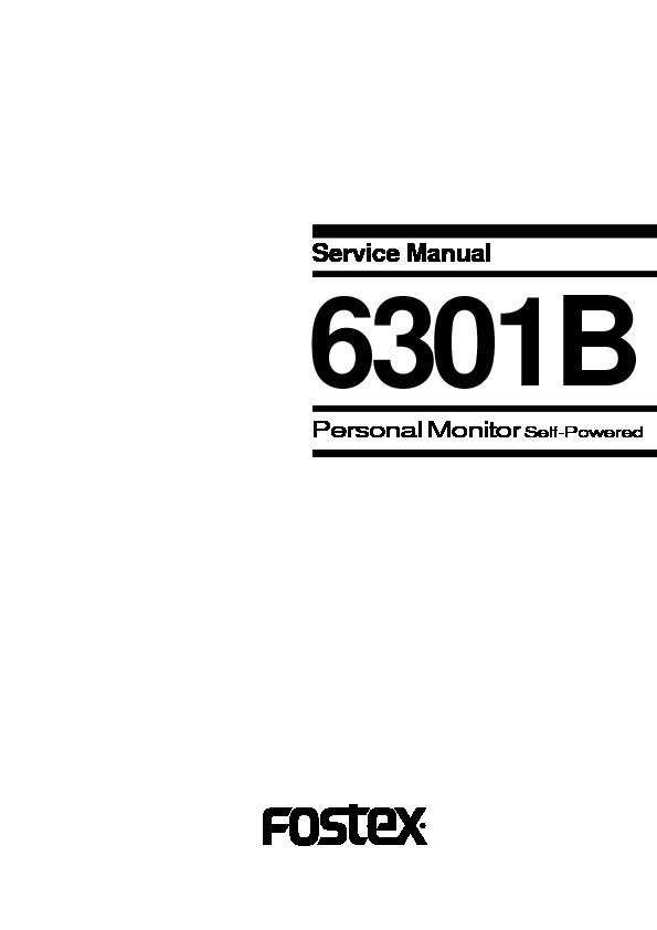 FOSTEX 6301B service manual.pdf