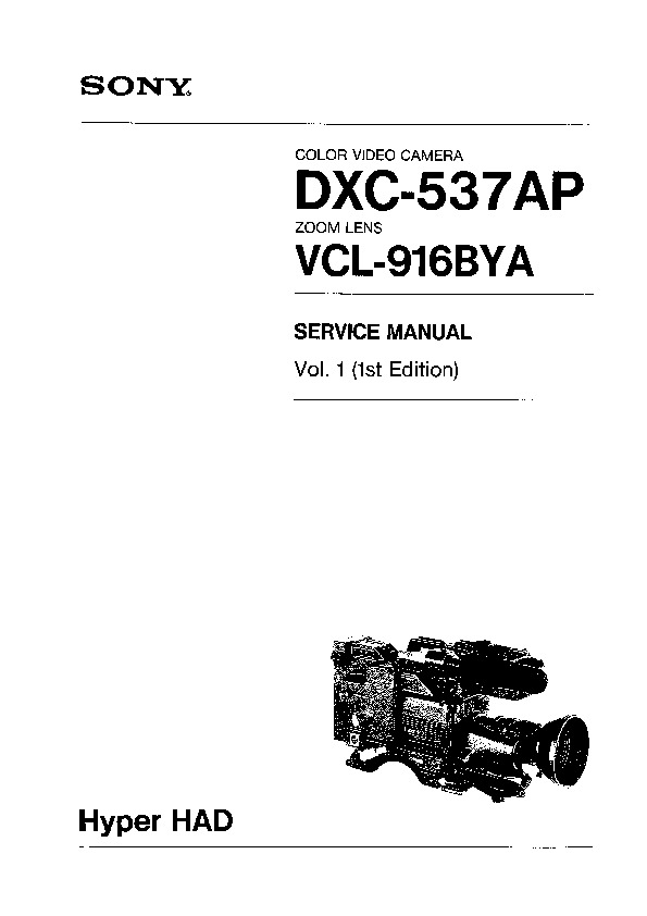 DXC537AP SM SONY.pdf SONY Camara video Sony DXC537AP