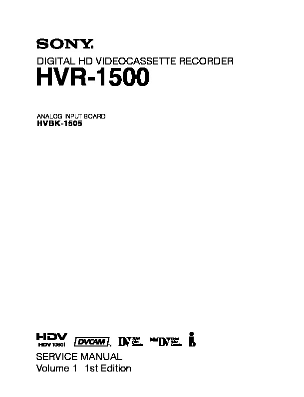 SM HVR-1500 V1.pdf SONY SM HVR-1500 V1