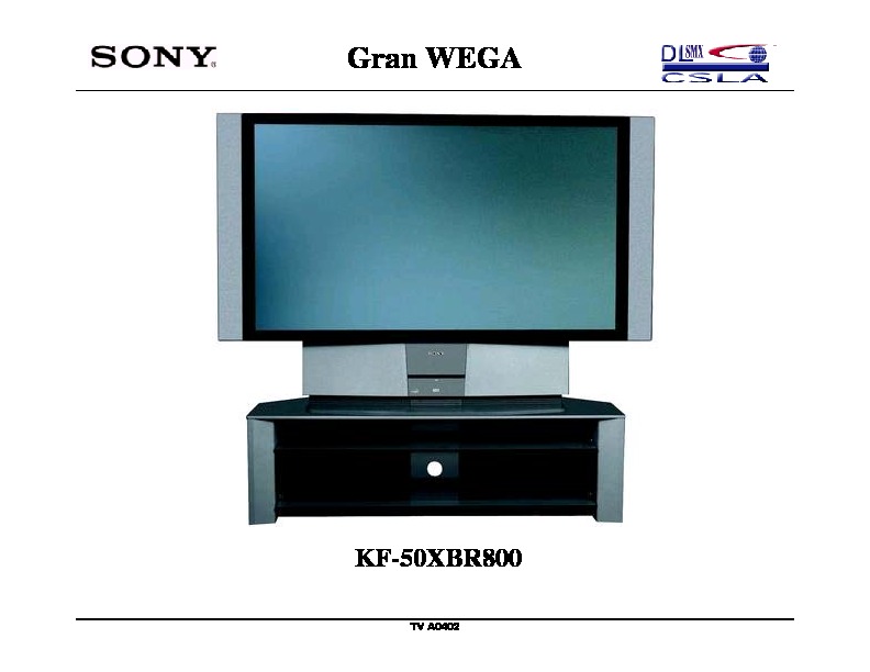 GrandWEGA.pdf KF-50XBR800 GRAND VEGA SONY SONY KF-50XBR800 GRAND VEGA