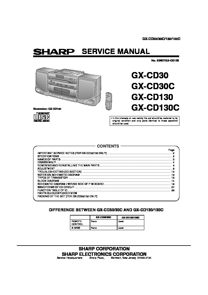 GX-CD130S GX-CD30 sharp audio system.pdf