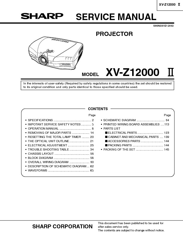 XVZ12000 2.pdf Sharp XV-Z12000 2