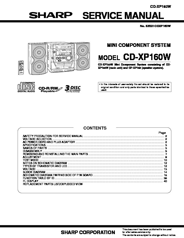 sharp CD XP160W.pdf