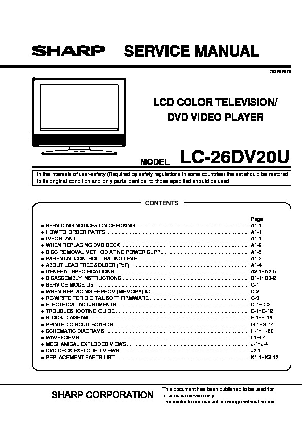 LC26DV20U.pdf SHARP LC-26DV20U