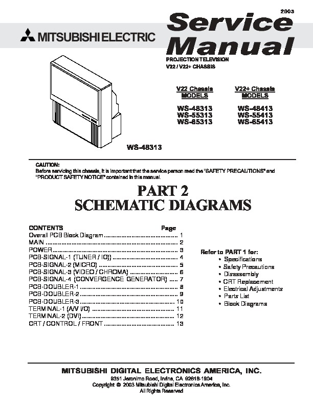 Diagram  Sharp 63as 03s Color Tv Schematic Diagram Manual