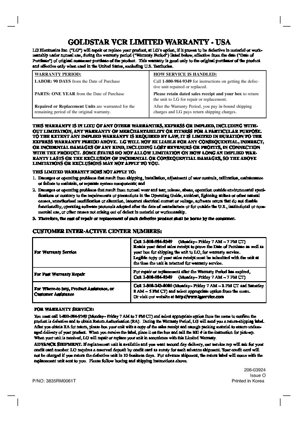 GBV241 Informacion de Garantia.pdf LG