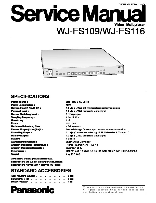WJ-FS109 WJ-FS116.pdf Panasonic