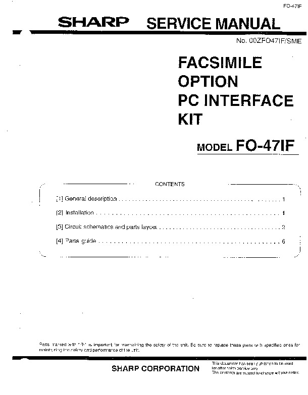 Sharp Fax FO 47IF Manual de Servicio.PDF sharp
